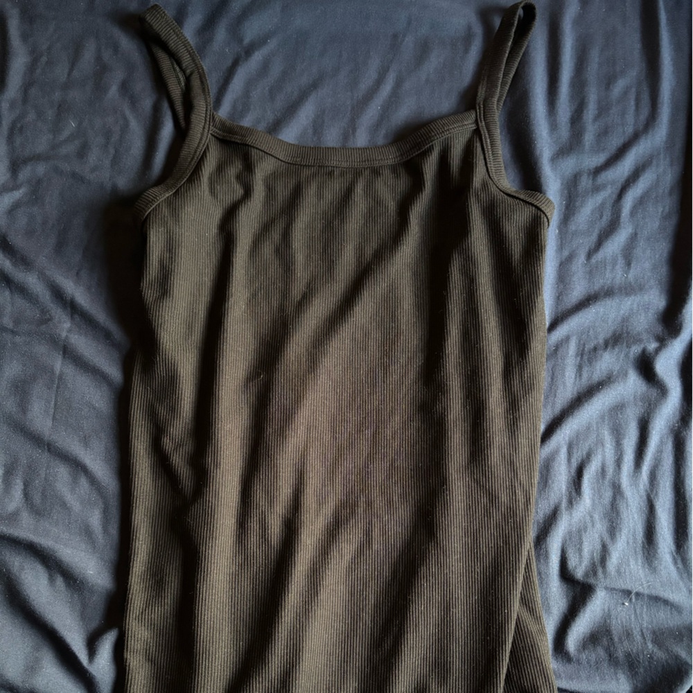 No Boundaries Ribbed Black Tank Top